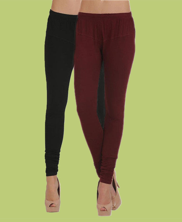 T.T. Women Churidar Legging Pack Of 2