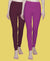 T.T. Women Solid Chudidar Cotton Lycra Cool Leggings -Bright Rane - Burgandy( Free Size)