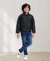 HiFlyers Boys Regular Fit | Polyster |Fluffy Full Sleeves |Quilted Insulation|High Neck Stand Collar|Zipper Jacket -Black