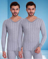 T.T. Men Hotpot Elite Top Thermal Pack Of 2- Grey Melange