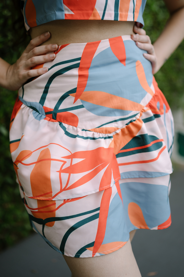 Garden Party Tropical Printed Co Ord Set (Combo)