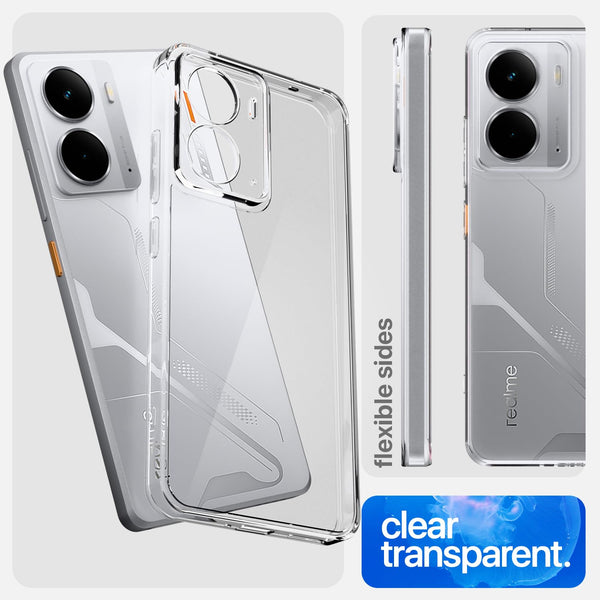 Mobielectro Soft Silicon Transparent |Scratch Resistant Clear Case for Realme P3 5G