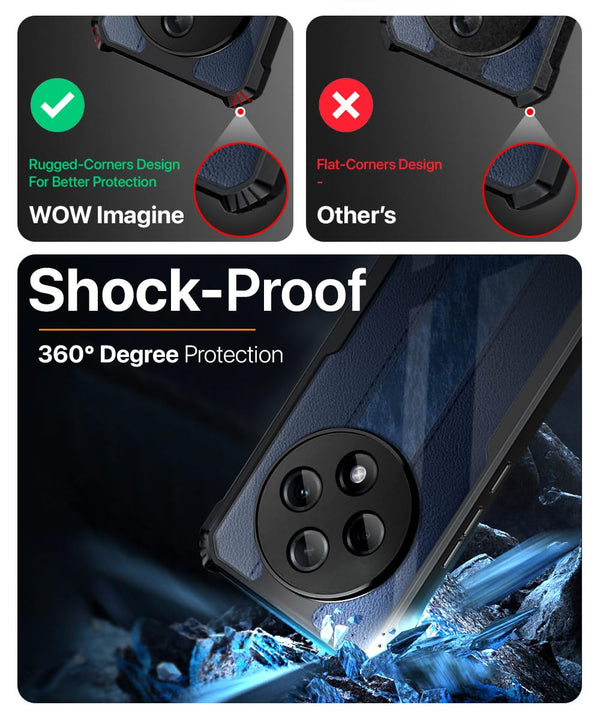 Mobielectro Camera Bump Protection | Slim Stylish 360 Protection Design |Crystal Clear | Shockproof Eagle Back Cover for Oppo F27 Pro Plus- Black