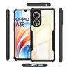 Mobielectro Camera Bump Protection | Slim Stylish 360 Protection Design |Crystal Clear | Shockproof Eagle Back Cover for Oppo A38 - Black