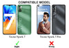 Mobielectro Camera Bump Protection | Slim Stylish 360 Protection Design |Crystal Clear | Shockproof Eagle Back Cover for Tecno Spark 7 - Black