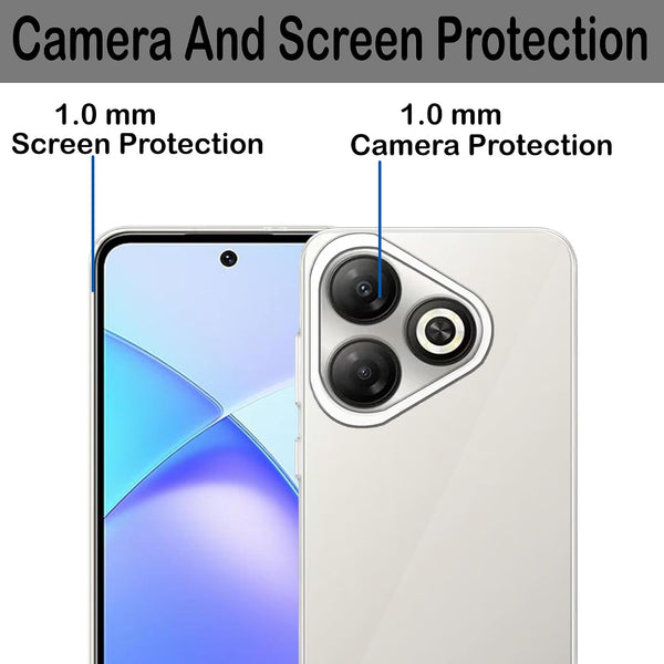 Mobielectro Clear Transparent Shockproof Scratch Resistant Protective Phone Case for Infinix Smart 10 HD