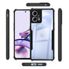 Mobielectro Camera Bump Protection | Slim Stylish 360 Protection Design |Crystal Clear | Shockproof Eagle Back Cover for Moto G13 - Black