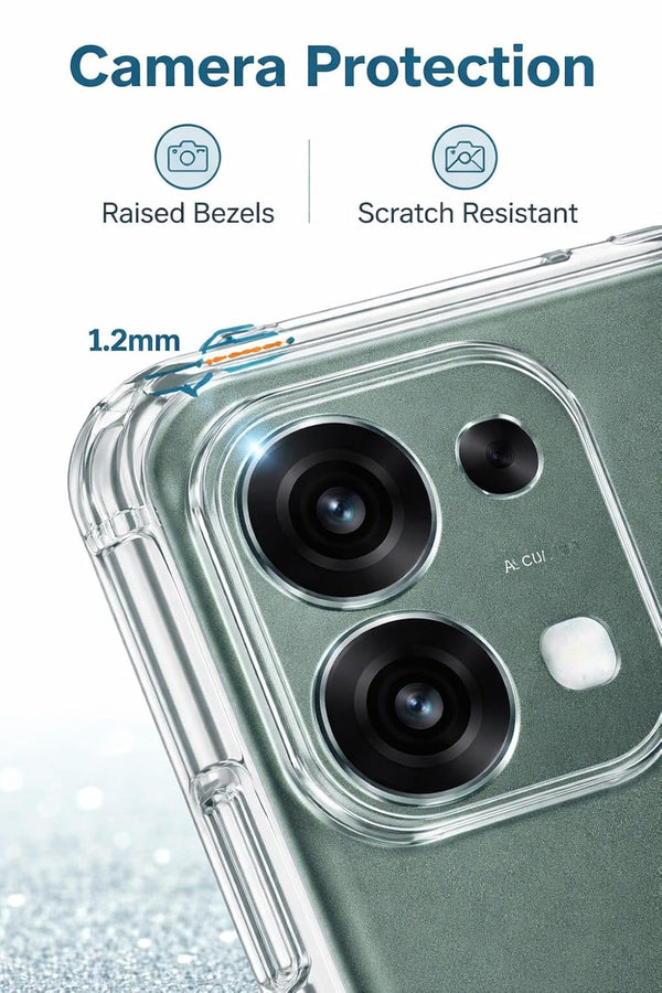 Mobielectro Clear Transparent Shockproof Scratch Resistant Protective Phone Case for Oppo F33 5G