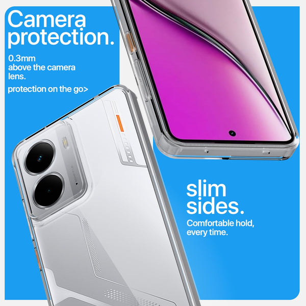 Mobielectro Soft Silicon Transparent |Scratch Resistant Clear Case for Realme P3 5G