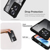 Mobielectro Camera Bump Protection | Slim Stylish 360 Protection Design |Crystal Clear | Shockproof Eagle Back Cover for Oppo A79 - Black