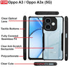 Mobielectro Camera Bump Protection | Slim Stylish 360 Protection Design |Crystal Clear | Shockproof Eagle Back Cover for Oppo A3 5G | Oppo A3X 5G\4G - Black