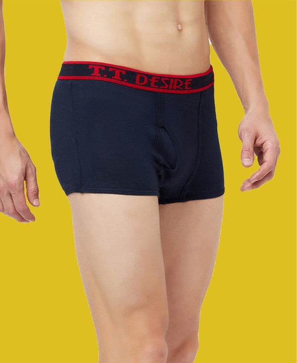 T.T. Mens Desire Fashion Top Elastic Trunk Pack Of 3 Olive-Navy-Black