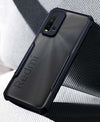 Mobielectro Camera Bump Protection | Slim Stylish 360 Protection Design |Crystal Clear | Shockproof Eagle Back Cover for RedMi 9 Power - Black