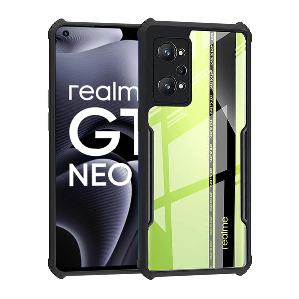 Mobielectro Camera Bump Protection | Slim Stylish 360 Protection Design |Crystal Clear | Shockproof Eagle Back Cover for Realme GT NEO 2 5G - Black