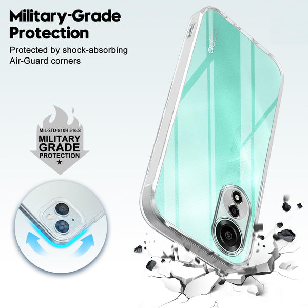 Mobielectro Clear Transparent Shockproof Scratch Resistant Protective Phone Case for Oppo A78 4G