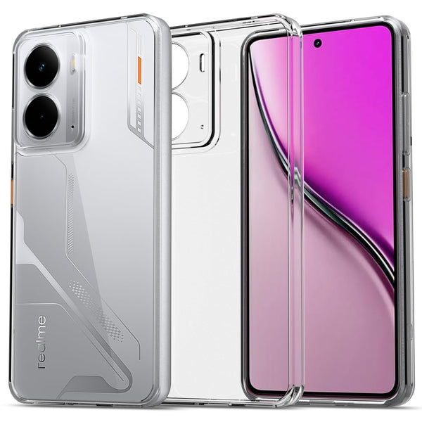 Mobielectro Soft Silicon Transparent |Scratch Resistant Clear Case for Realme P3 5G