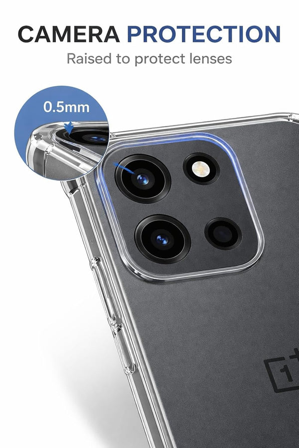 Mobielectro Clear Transparent Shockproof Scratch Resistant Protective Phone Case for OnePlus Nord 6 5G
