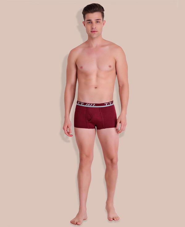 T.T. Men Jazz Mini Trunk Pack Of 3 Blue-Grey-Maroon