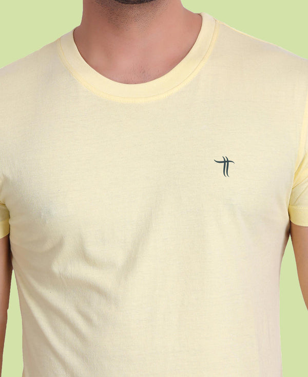 T.T. Cool Men T-Shirts Pack Of 3Lemon-Navy-Beige