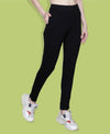 HiFlyers Women Slim Fit Solid Cotton Lycra Kurti Pant Black