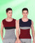 T.T. Men DesignerGym Vest Pack Of 2 Blue-Maroon -Maroon-Grey