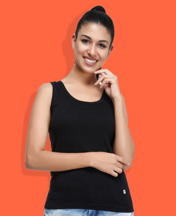 T.T. Womens Desire Cotton Spandex Tanktop Black