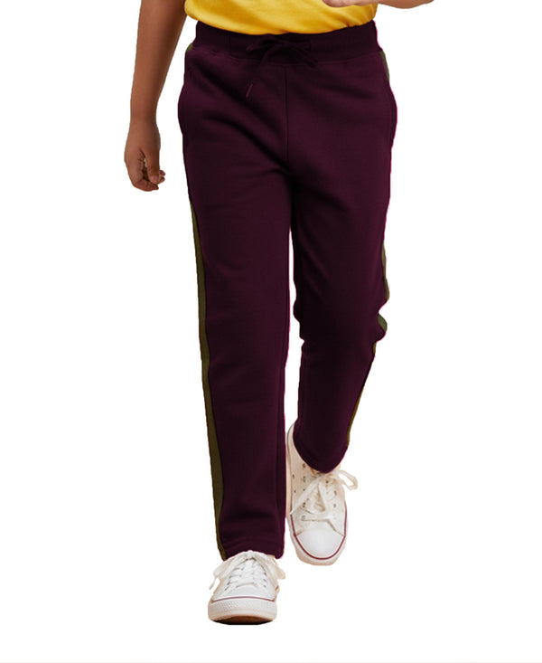 Hiflyers Boys & Girls|Regular Fit|Cotton Fleece Winter Lower|Warm & Soft | Drawstring Waist | Kids Casual Trackpant|Wine