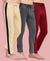 T.T. Men Regular Fit Poly Jersey Cut And Sew Trackpant Pack Of 3-Grey-Maroon-Skin