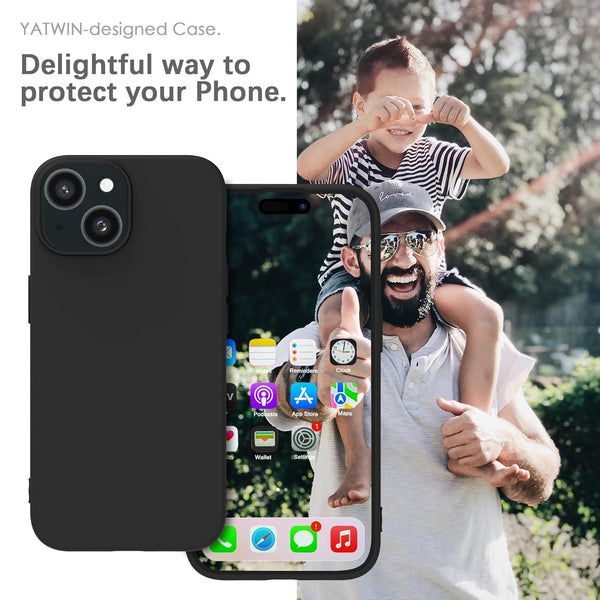 Mobielectro Waterkproof Soft Silicone Ultra Slim O.G Case for iPhone 15- Black