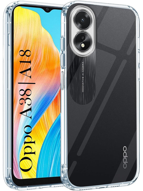 Mobielectro Clear Transparent Shockproof Scratch Resistant Protective Phone Case for Oppo A38 5G