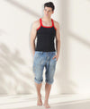 T.T. Men Solid Pack Of 3 Gym VestGrey-Red-Black
