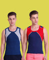 T.T. Men Titanic Designer Gym Vest Pack Of 2 (Royal Blue - Blue)