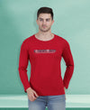 HiFlyers Men Red Regular Fit Printed Round Neck T-Shirt