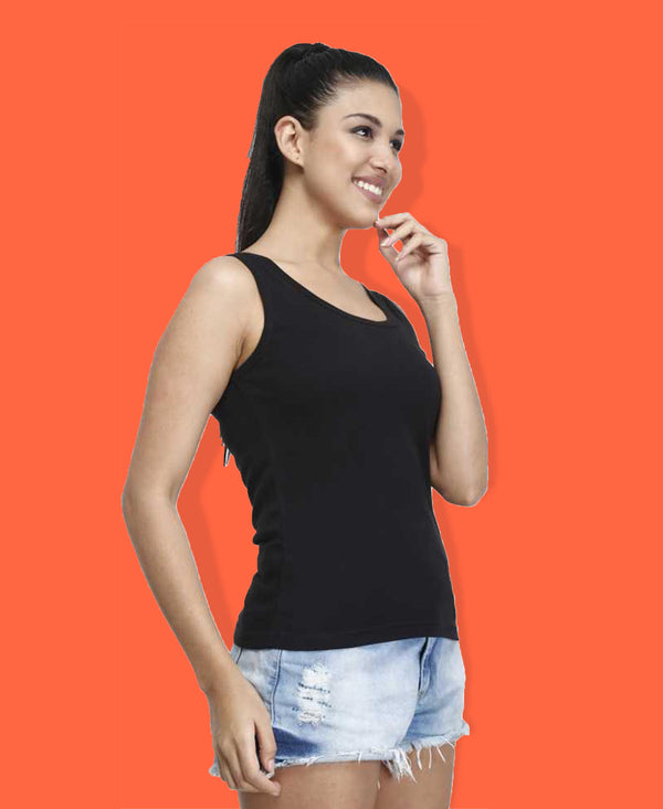 T.T. Womens Desire Cotton Spandex Tanktop Black