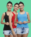 T.T. Womens Desire Cotton Spandex Rib Racer Vest Pack Of 3