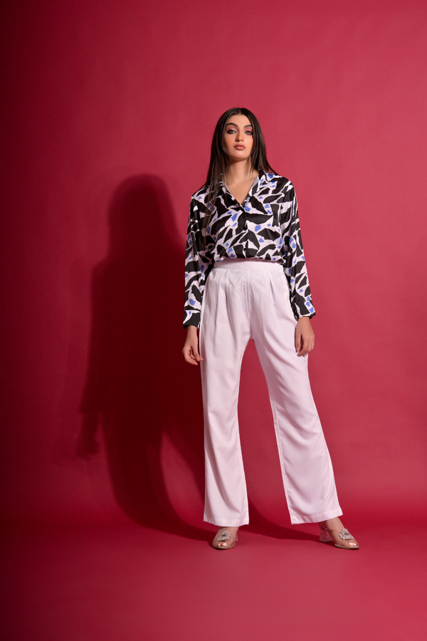 Garden Party Abstract Relax Fit Shirt (Top Only)