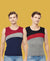 T.T. Men Designer Gym VestPack Of 2 Red-Blk-Navy-Grey