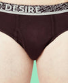 T.T. Mens Desire 100% Combed Cotton Front Open Brief Top Elastic Pack Of 2 Brown-Mustard