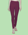 T.T. Women Solid Chudidar Cotton Lycra Cool Leggings -Deep Maroon