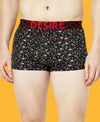 T.T. Mens Desire 100% Combed Cotton Printed Mini Top Elastic Trunk Pack Of 2 Navy-Orange