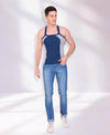 T.T. Men DesignerGym Vest Pack Of 2 Blue-Grey-Olive-Black