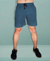 T.T. Men'S Cotton Printed Bermuda / Shorts Turquoise
