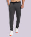 HiFlyers Men Anthra Mellange Striped Detail Track Pants