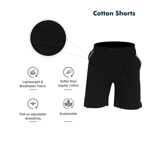 Almo Men Combed Cotton Knitted Shorts | Regular Fit | Soft & Breathable | Everyday Comfort Shorts for Men-Rifle Green