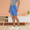 Almo Men Combed Cotton Knitted Shorts | Regular Fit | Soft & Breathable | Everyday Comfort Shorts for Men-Ultramarine