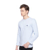 Almo Men Cotton Slub Henley T-Shirt | Full Sleeve | Lightweight & Breathable | Regular Fit Casual T-Shirt for Men-Light Blue