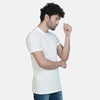 Almo Men Cotton Slub Henley T-Shirt | HalfSleeve | Lightweight & Breathable | Regular Fit Casual T-Shirt for Men-White