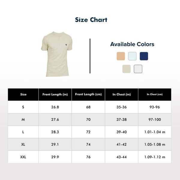 Almo Men Cotton Slub Henley T-Shirt | HalfSleeve | Lightweight & Breathable | Regular Fit Casual T-Shirt for Men-White
