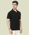 T.T. Men'S Solid Sinker Polo Tshirts With PocketBlack