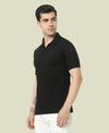 T.T. Men'S Solid Sinker Polo Tshirts With PocketBlack